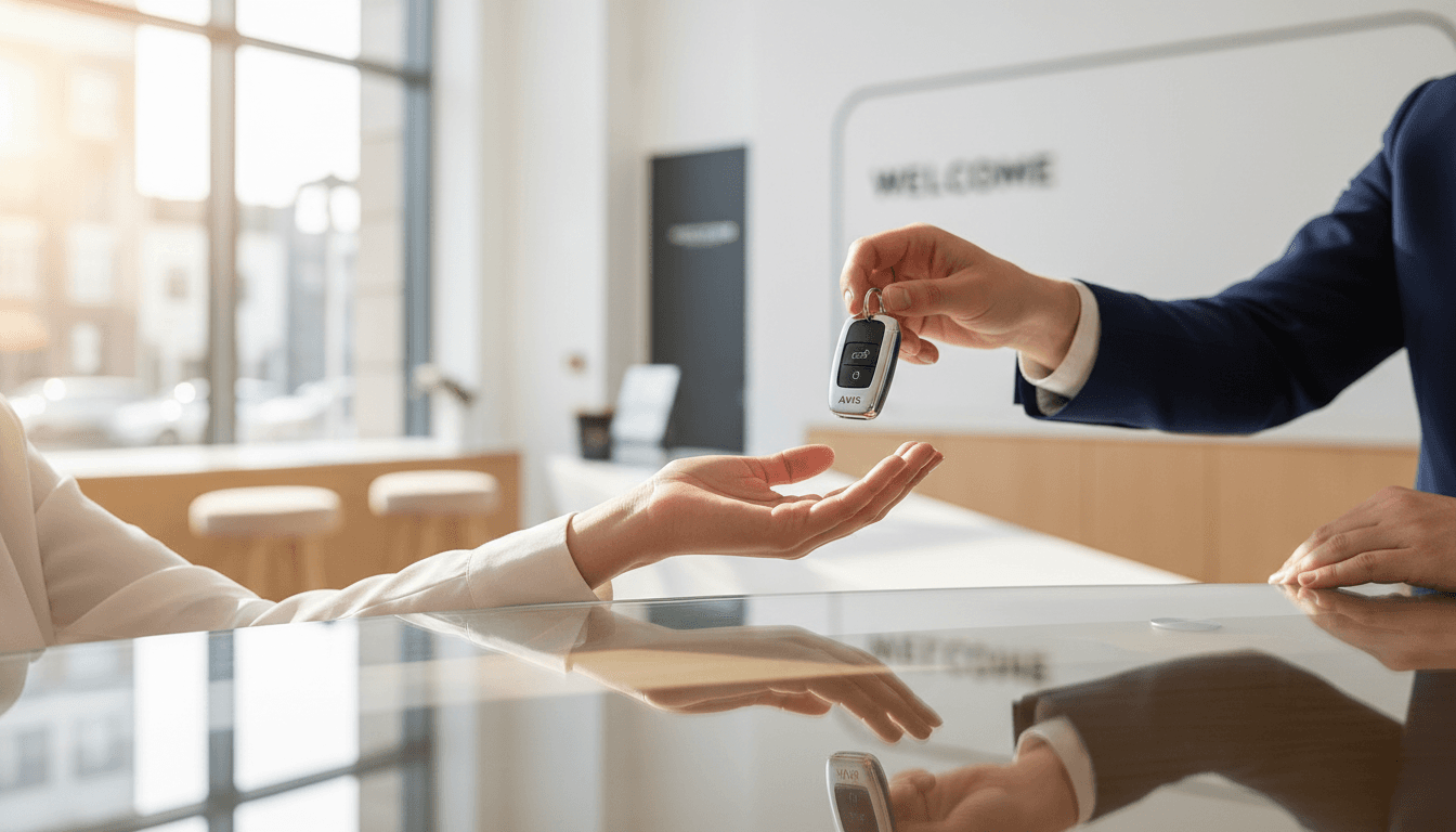Rental agent answering a customer phone call