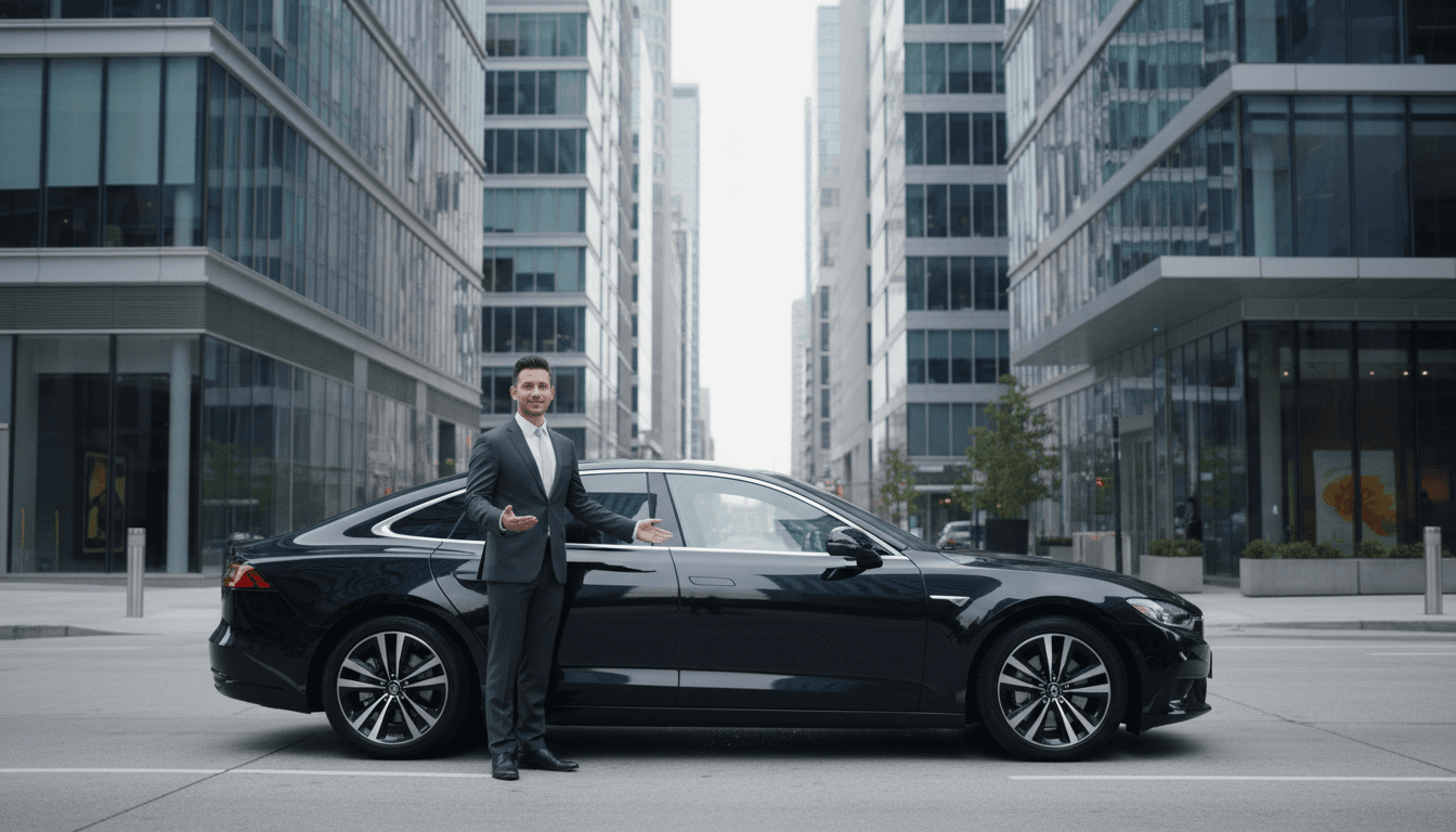 Clean modern sedan parked on a quiet Toronto street